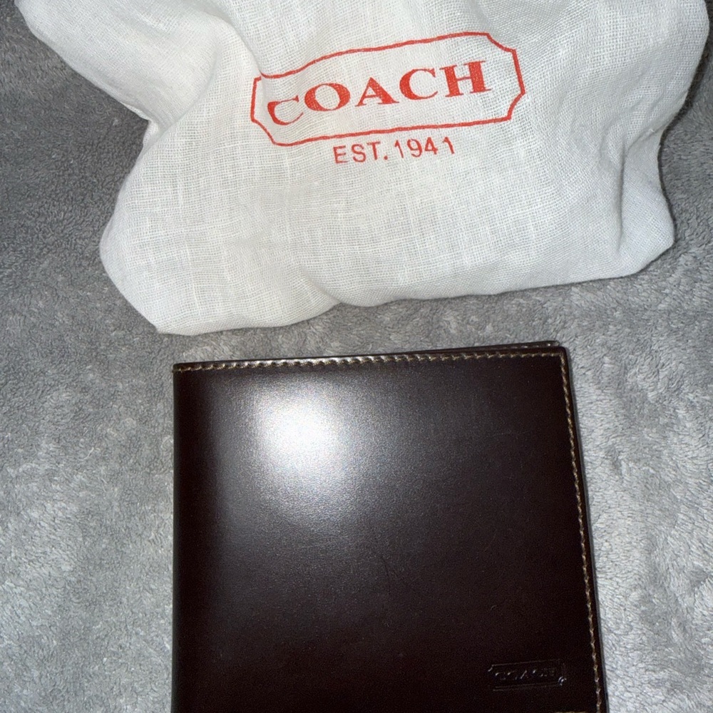 Coach Dark Brown Leather Wallet